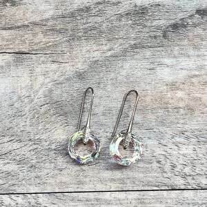 Swarovski 925 Crystal Drop Earrings New Sparkle Silver Jewelry Sterling NWT